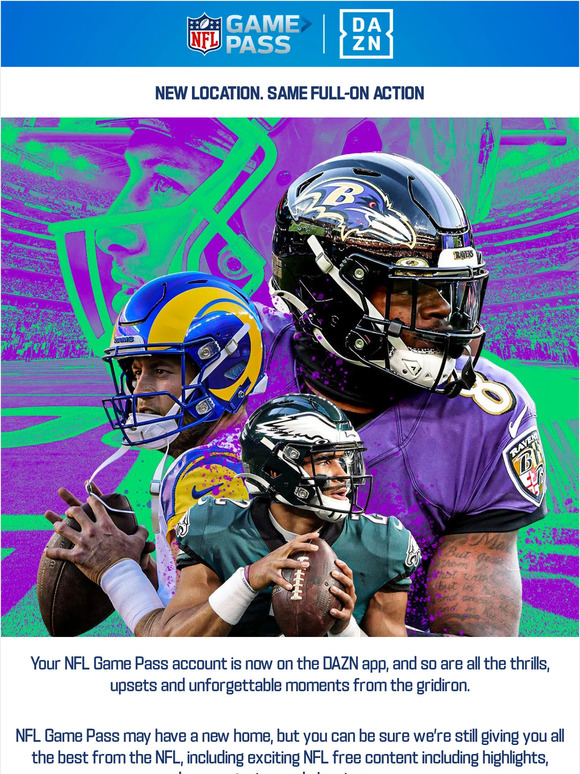 NFL Game Pass has a new home on DAZN! 