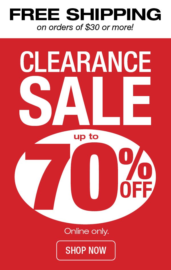 Clearance Sale - Min. 70% Off On Popular Brands + Free Shipping !!