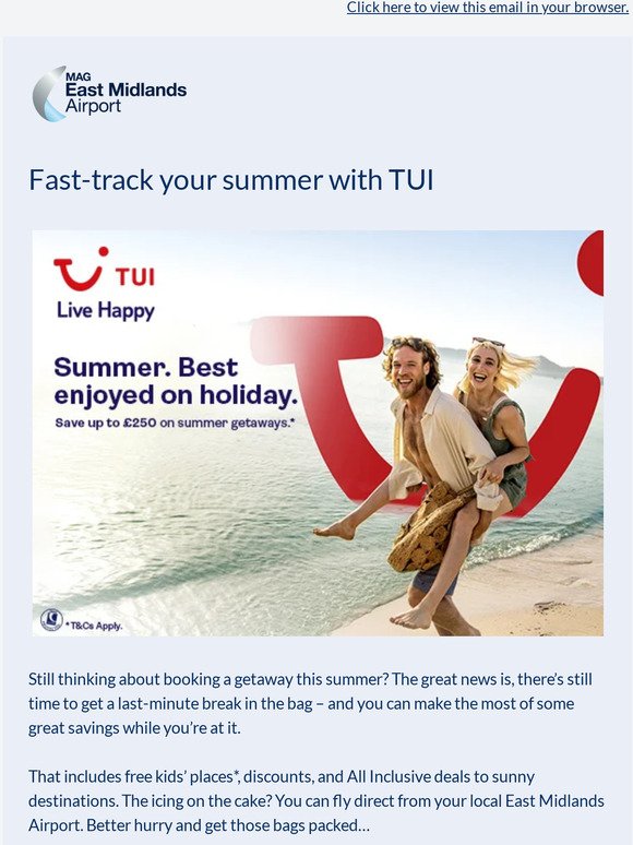 Soar off this summer with TUI