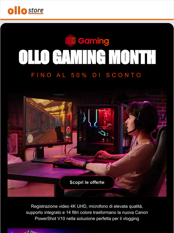 Ultima occasione ‼️ Ollo Gaming Month - Fino al 50% di sconto su prodotti gaming