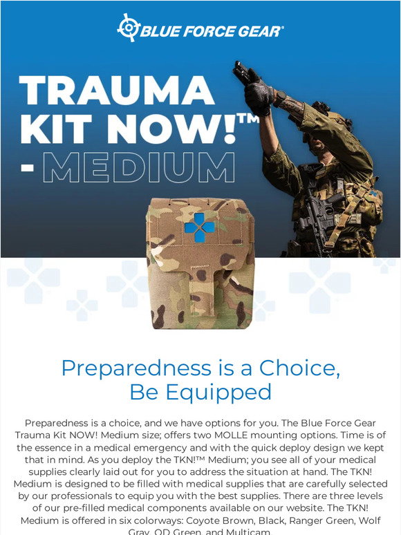 Blue Force Gear: Trauma Kit NOW! - Medium | Milled
