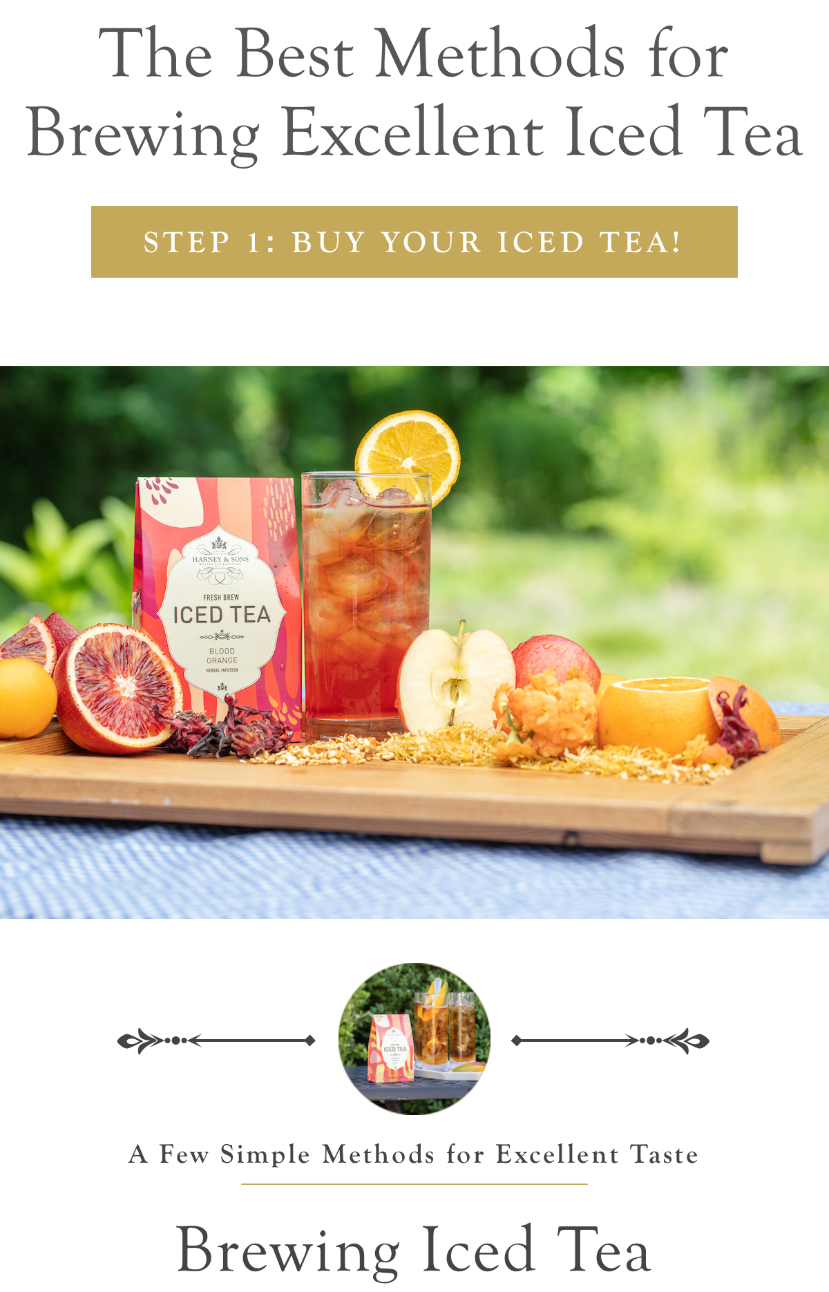 Fresh Brew Blood Orange Herbal Iced Tea - Harney & Sons Fine Teas