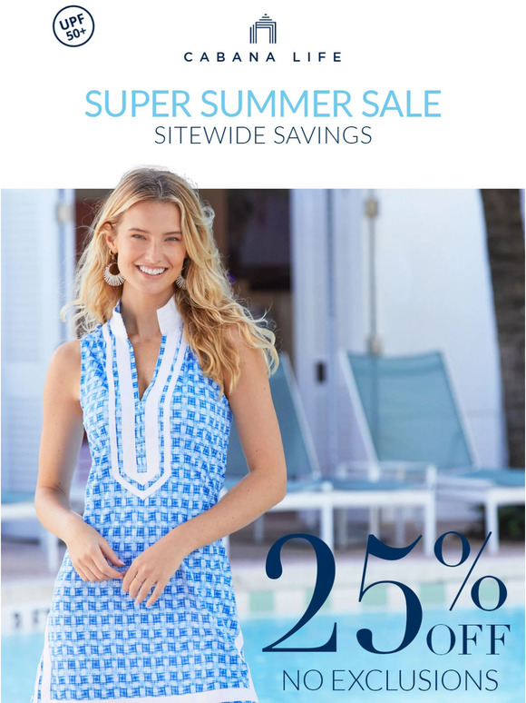 Super Summer Sale: 25% off sitewide 💙