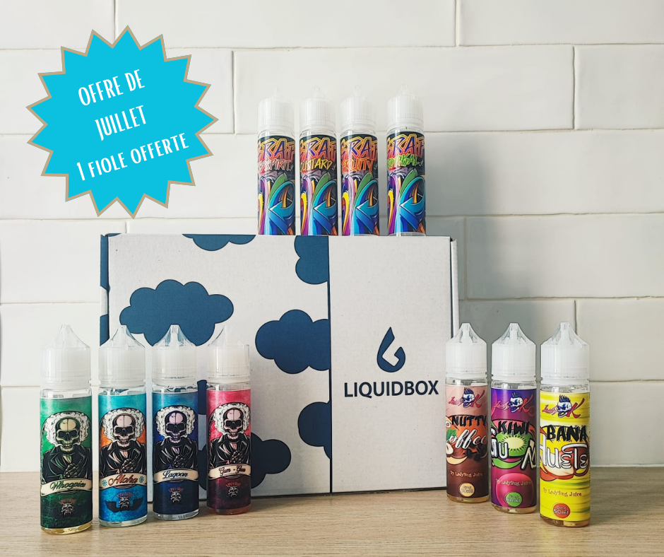 fiole offerte à choisir ce mois ci dans les liquidbox