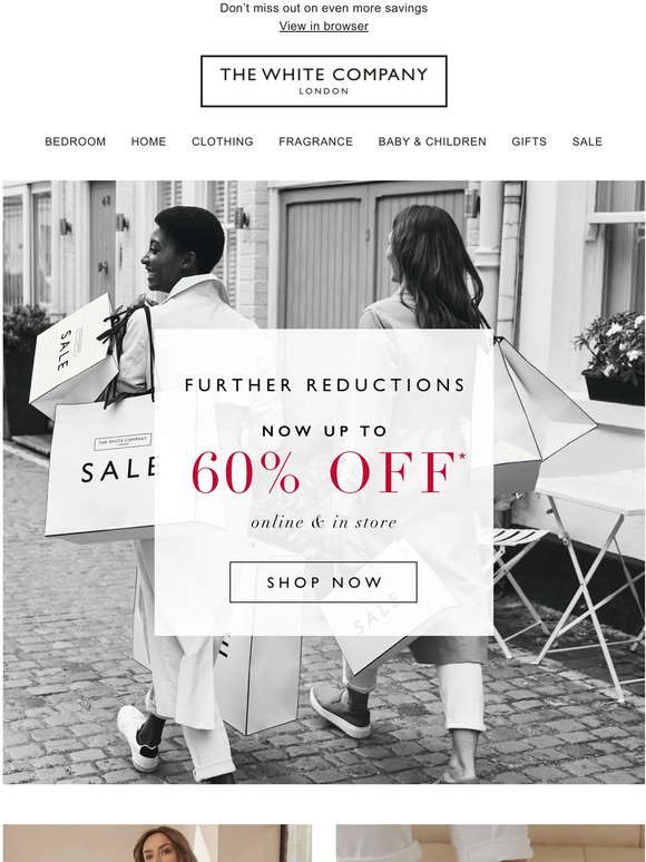 Now up to 60% off! Sale just got better