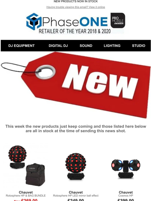 NEW PRODUCTS IN STOCK