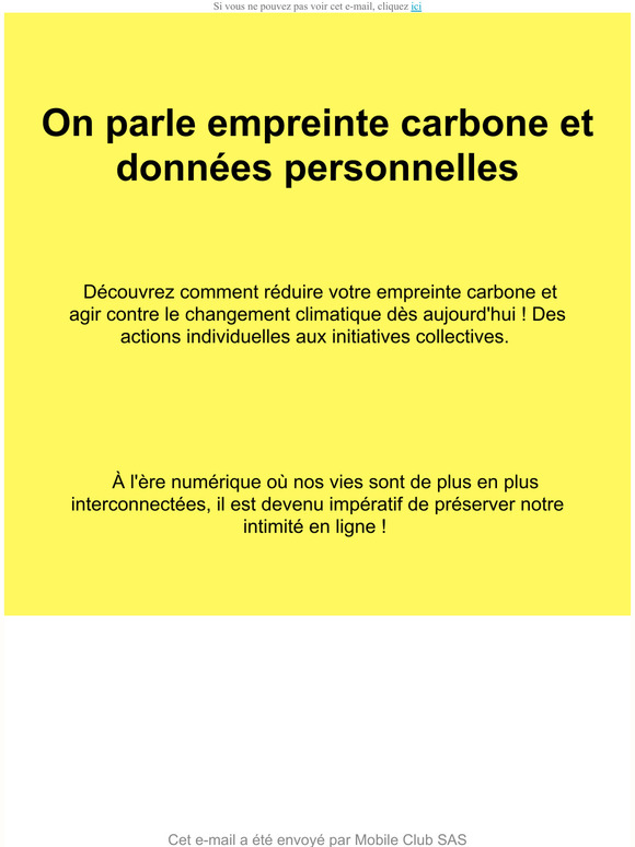 On parle empreinte carbone et données personnelles !