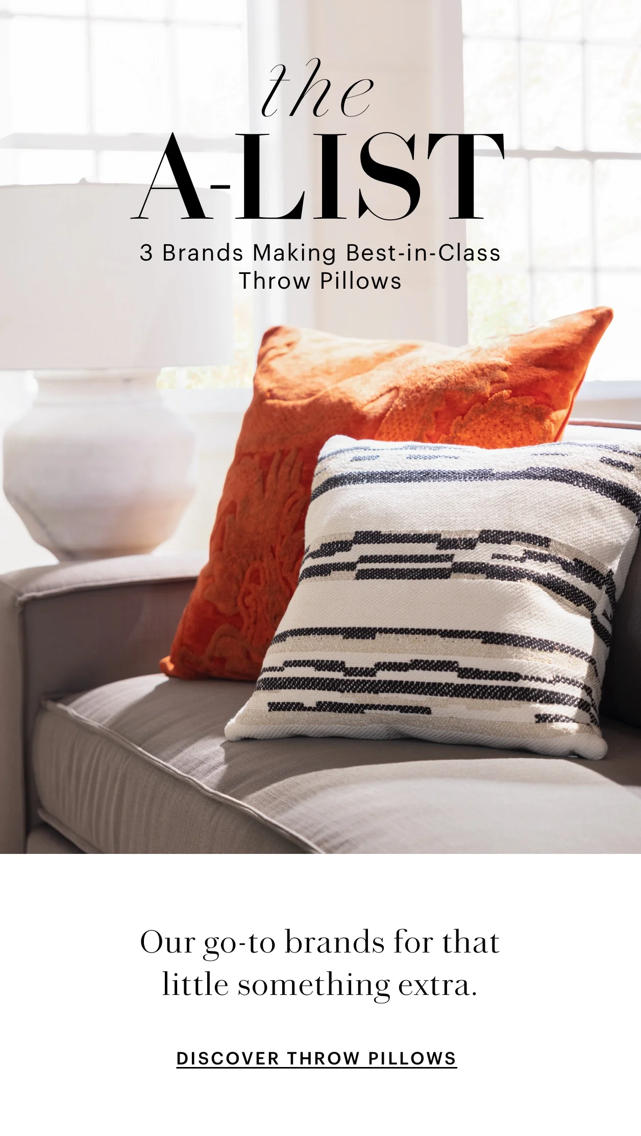 Perigold The A List 3 throw pillow brands we love. Milled