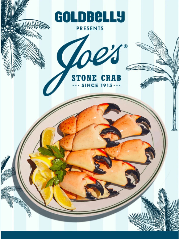 Goldbelly JOE’S STONE CRAB! 🦀🌴🍹 Milled