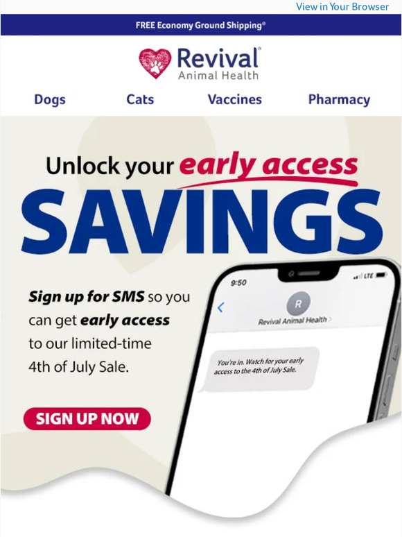 Revival Animal Health Want Early Access to Revival’s 4th of July Sale? Milled