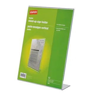 Staples Slanted Acrylic Desktop Sign Holders