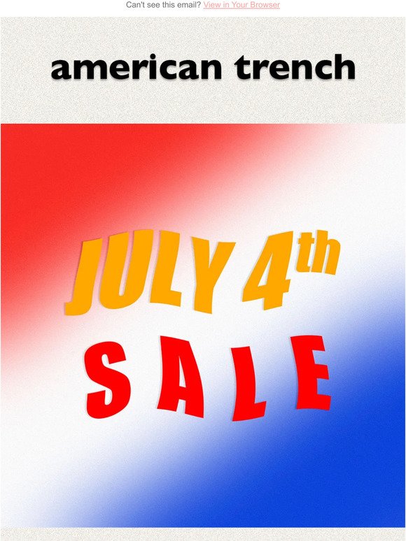 The July 4th Sale Starts NOW