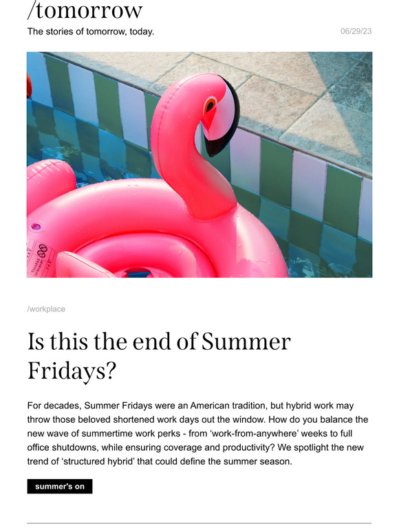 Is this the end of Summer Fridays?