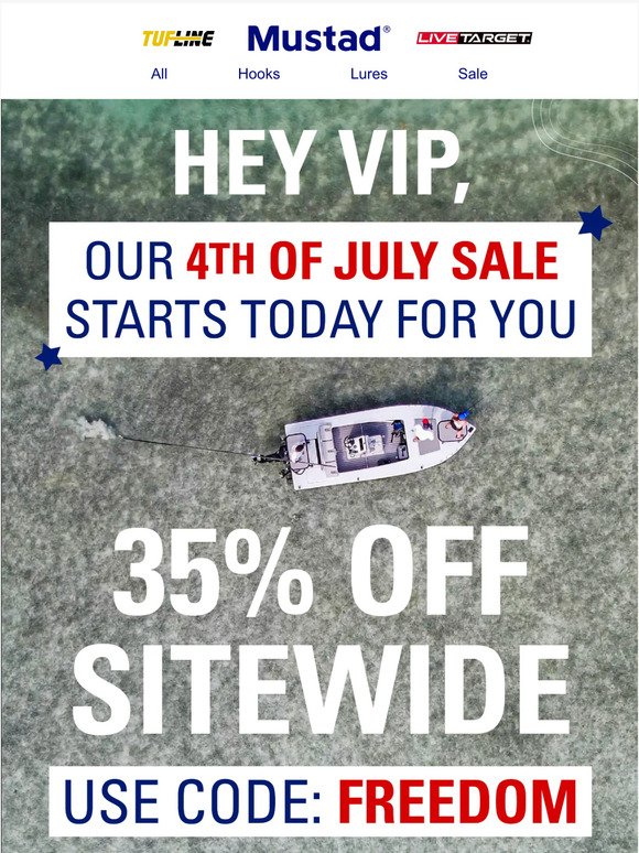 VIP 35% OFF | Early 4th Of July Sale