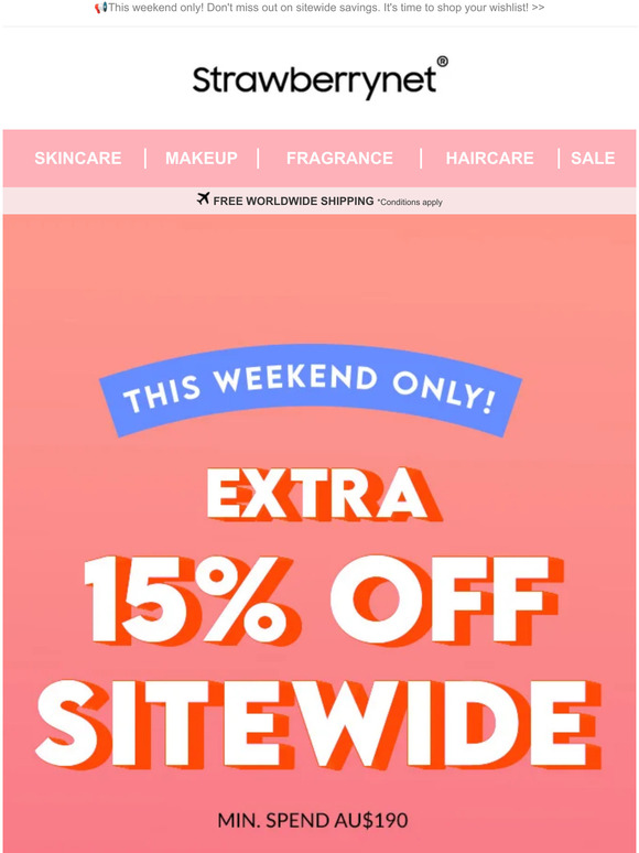 EXTRA 15% OFF SITEWIDE STARTS NOW ⏳