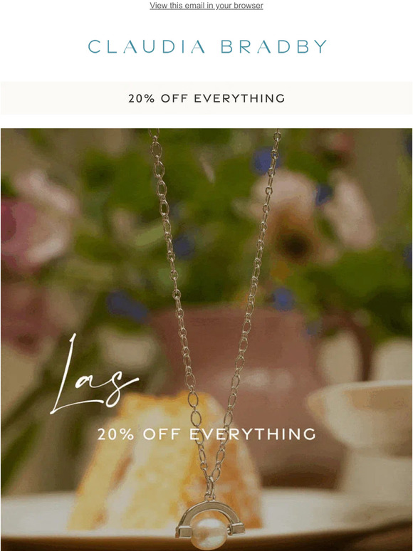 Hurry! 20% off everything ends tomorrow ✨