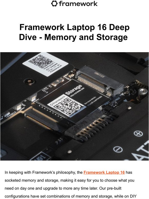 Framework Laptop 16 Deep Dive - Memory and Storage