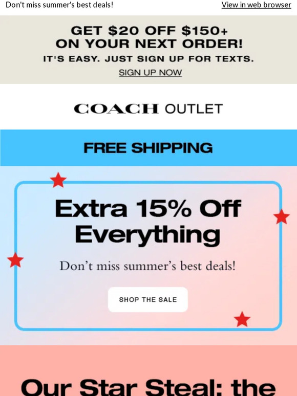 Coach Outlet online sale: How to get an extra 15 percent off, what