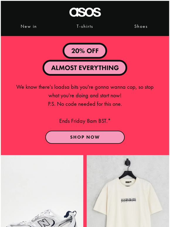 20% off almost everything!! 👀