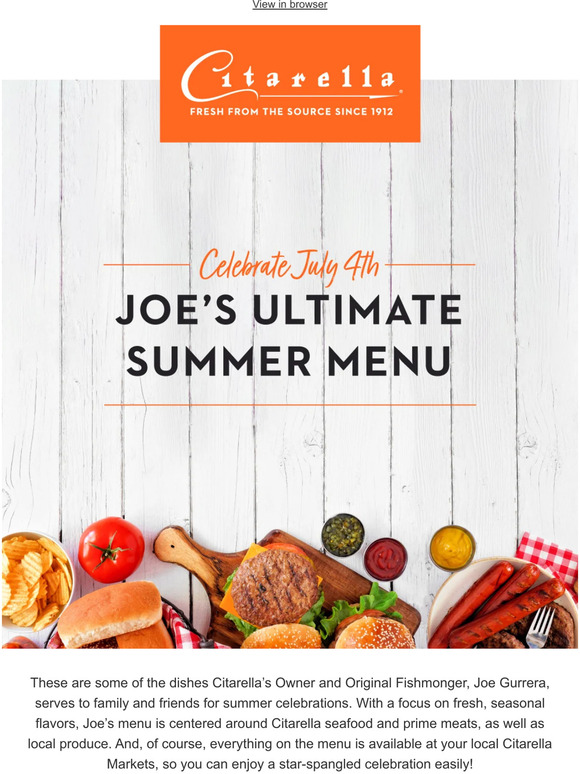 Star-Spangled Summer Menu for the 4th!