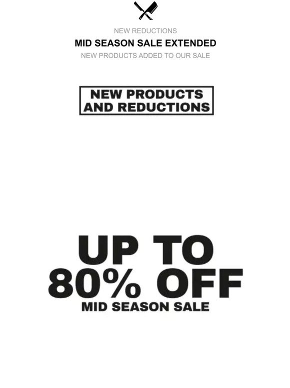 New Products & New Discounts In Our Mid Season Sale