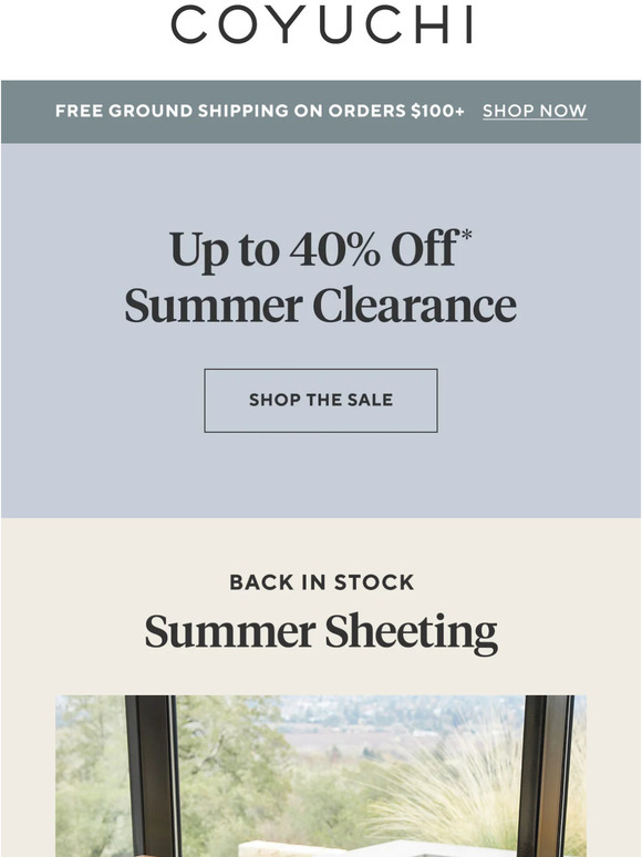Back in Stock: Summer Sheeting