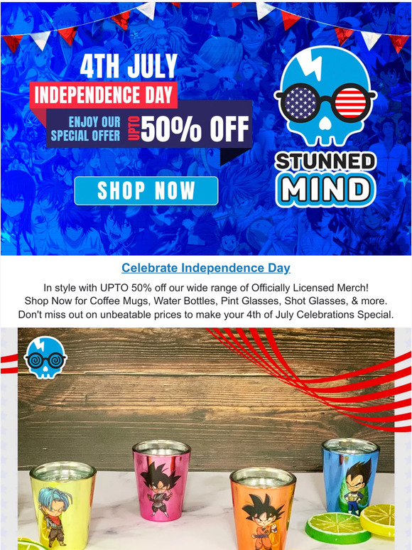 Celebrate Independence Day with UP TO 50% Off on Officially Licensed Merch!