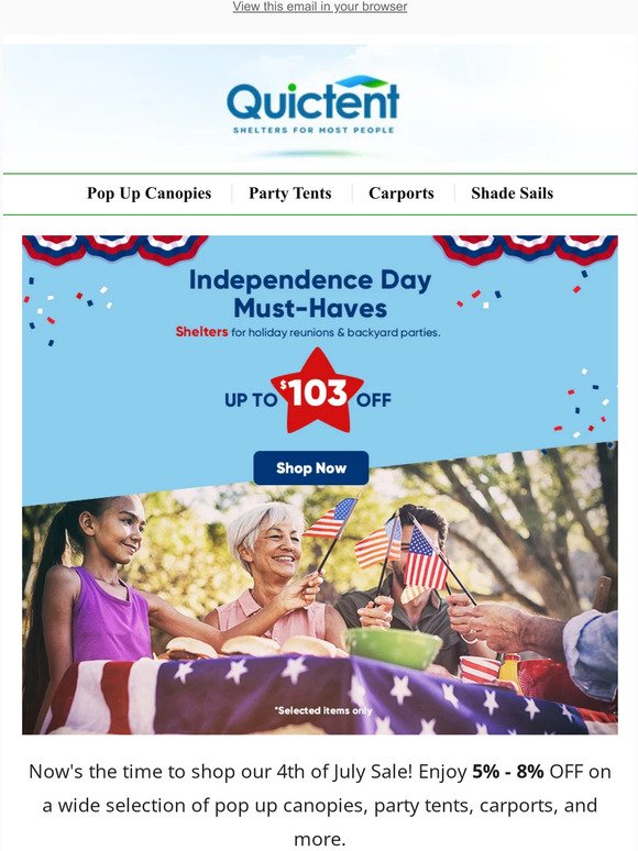 🇺🇸Quictent 4th of July Sale Started...