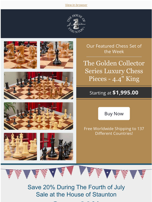 CLEARANCE - The Collector Series Prestige Luxury Chess Pieces