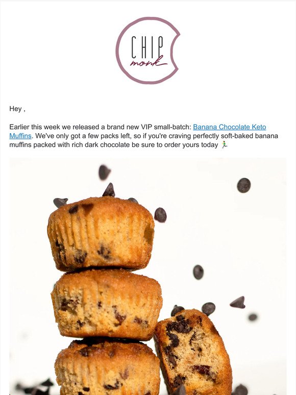 Last Chance for Banana Chocolate Keto Muffins!