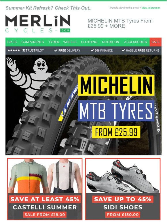 MICHELIN MTB Tyres From £25.99 + MORE