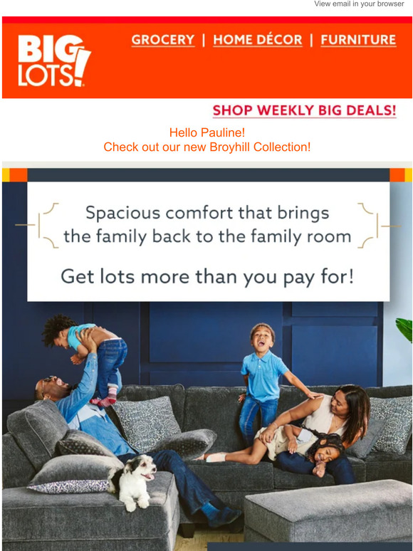 Big Lots Check out our new Broyhill collection! 😍 Milled