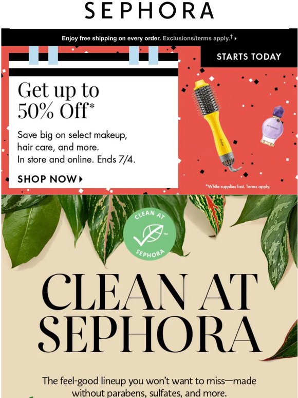 Get up to 50% off* beauty faves starting now