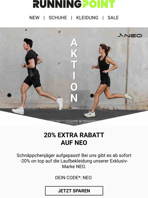 💥 -20% on top auf Laufbekleidung von Neo