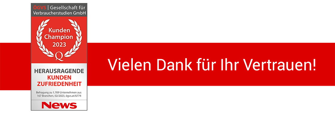 Vielen Dank für Ihr Vertrauen