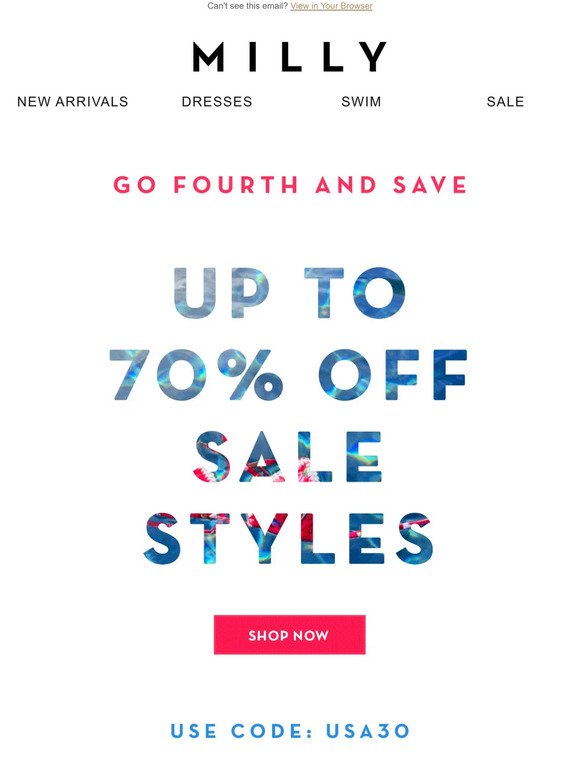 Ready, Set, SALE! Up to 70% Off