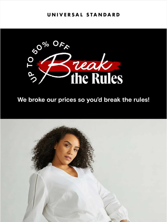 All white, all summer, all 50% off