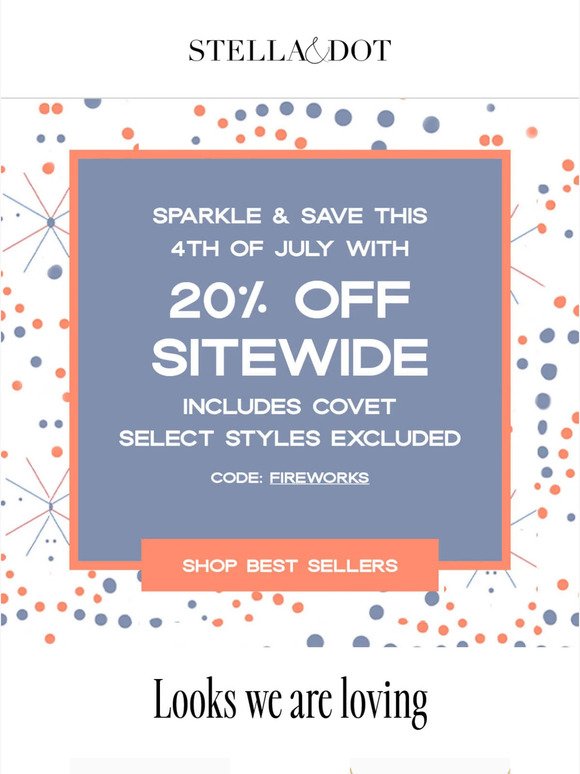4th of July Sale! 20% OFF Sitewide Starts NOW