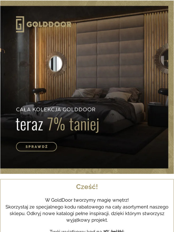 7% zniżki na całą kolekcję GoldDoor 🏷