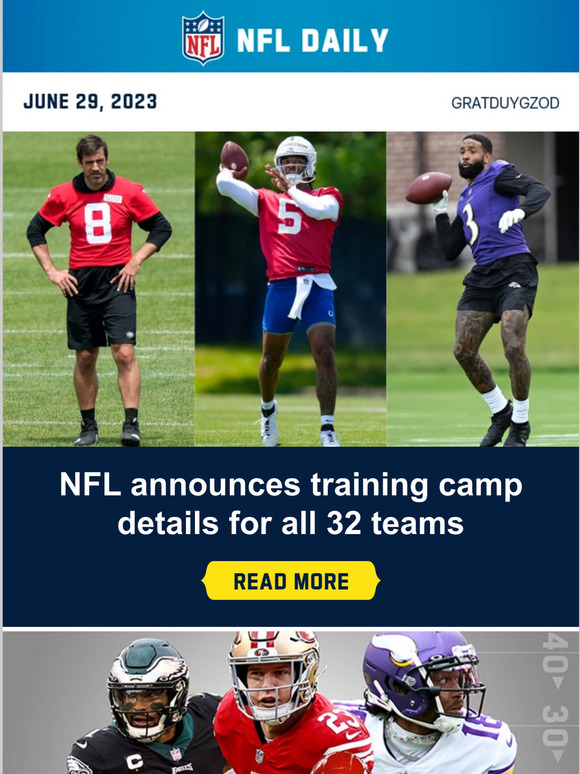 nfl game pass europe Training camp dates, locations released Milled