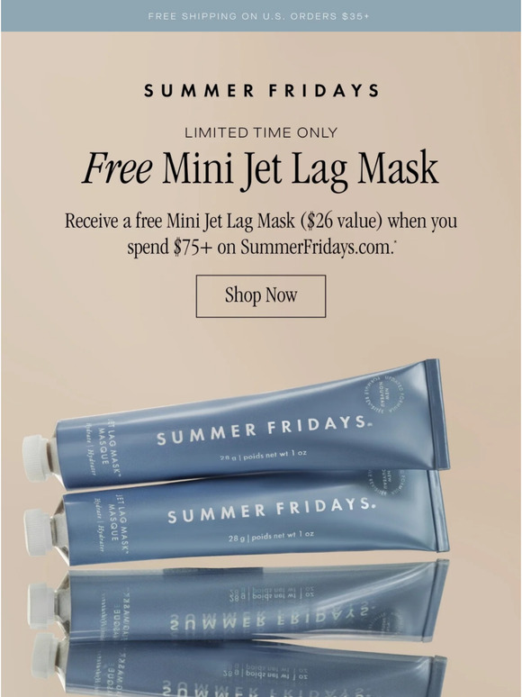 Summer Fridays: Free Mini Jet Lag Mask! | Milled