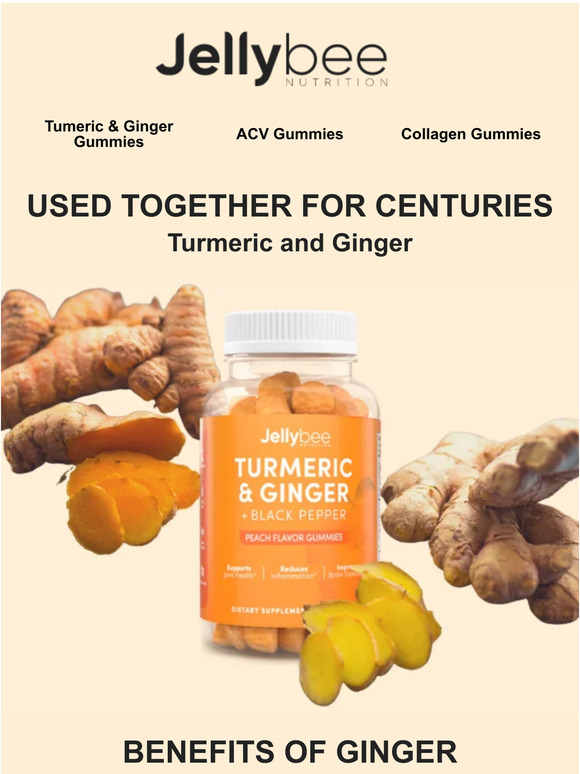 JellyBee 👍 Essential Health Benefits of Ginger & Turmeric Milled