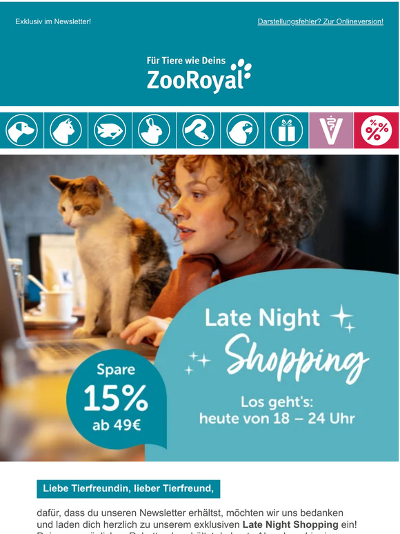 Save the Date! Heute Abend 15% sparen beim Late Night Shopping 🌙