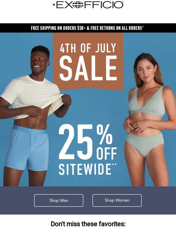 4th of July Sale: 25% Off Sitewide