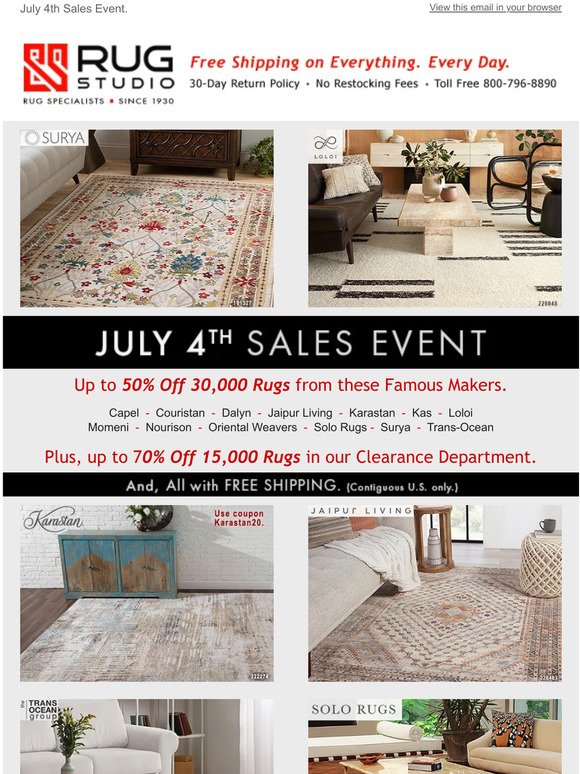July 4th Savings Event Starts Now - Up to 70% Off