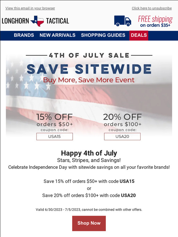 Light Up the Sky 🎆 4th of July Sitewide Sale Starts Now!