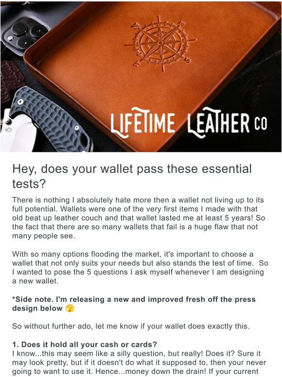 Hey, does your wallet pass these tests? (pics inside)