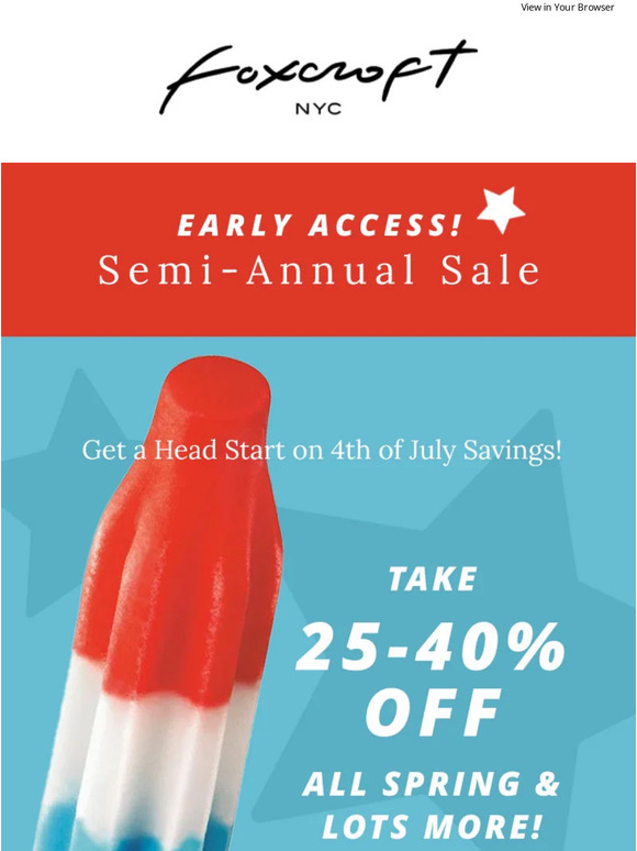 GET IT FIRST | VIP SALE ACCESS on 4th of July savings!