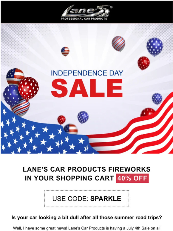 Lanes Professional Car Products - INDEPENDENCE DAY SALE!!!