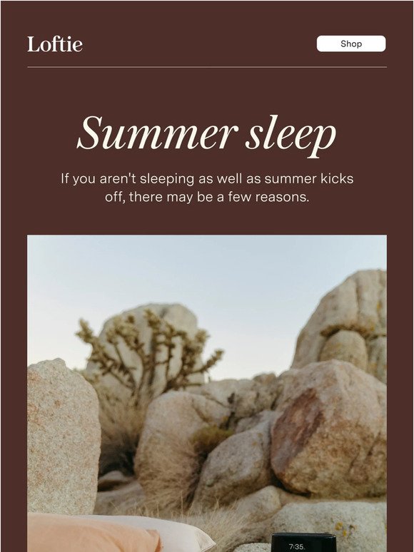 Can your sleep change in the summer?